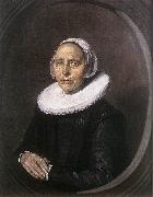 HALS, Frans Portrait of a Seated Woman Holding a Fn f china oil painting artist